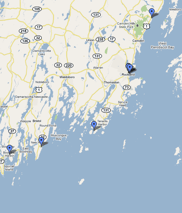 Camden Maine Ferry Service map