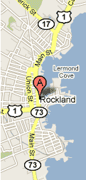 Rockland Maine Google Map location
